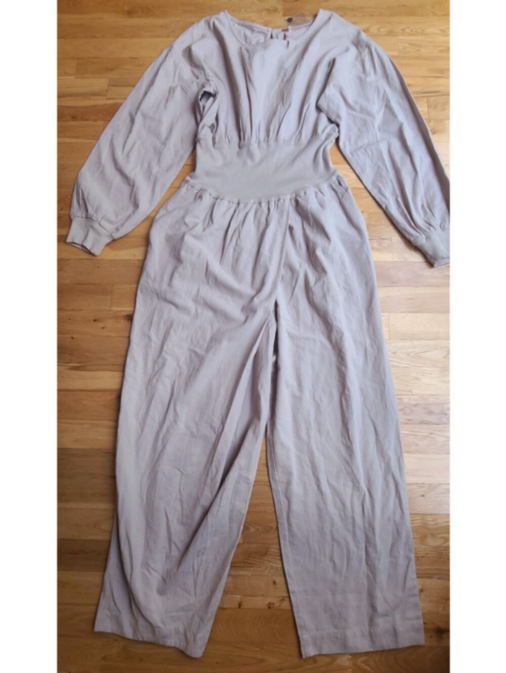 🆕️Free People Calsi Jumpsuit | Smocked Waist Open Back Pleated Draped One-Piece